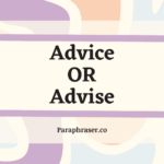 advice vs advise